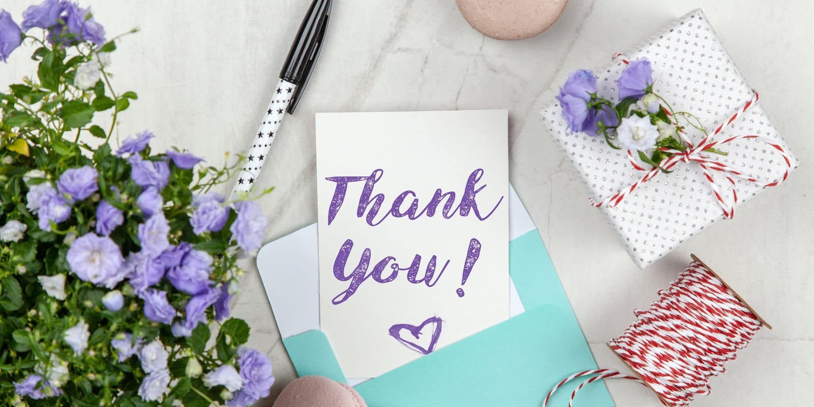 Image of thank you note.